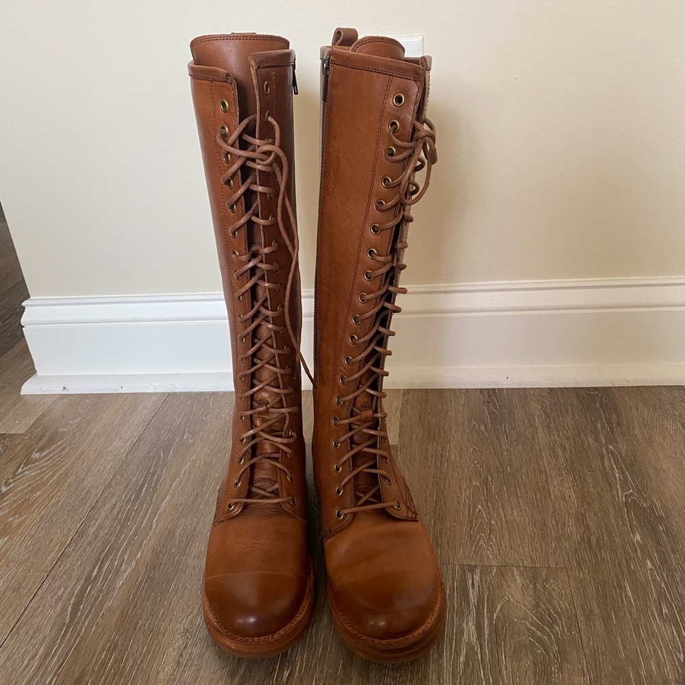 frye veronica lace up boot